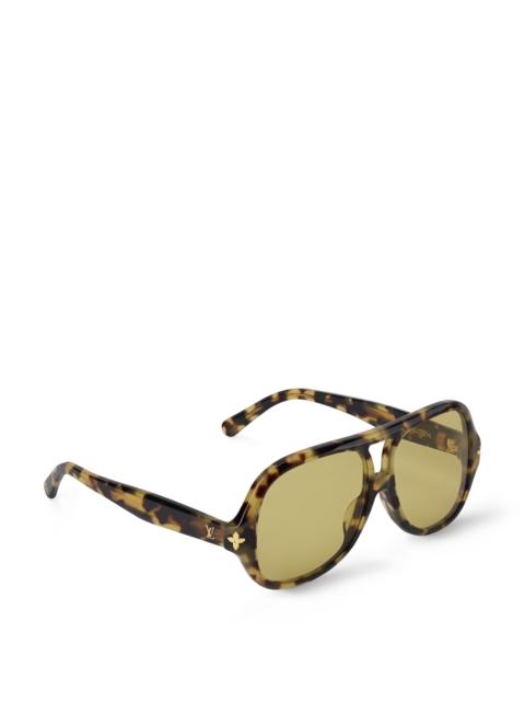 Louis Vuitton LV Aura Flower Square Pilot Sunglasses