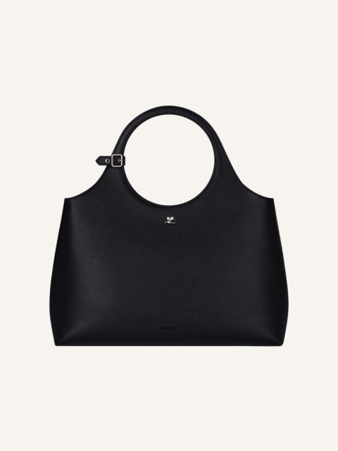 courrèges LARGE HOLY DAY GRAINED LEATHER BAG