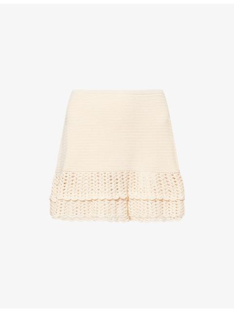 DEVON WINDSOR Wrenn Crochet Mini Skirt