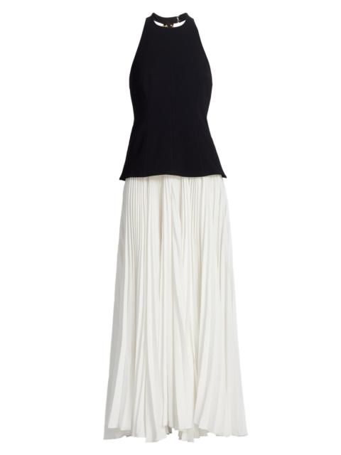Acler Women's Minhall Pleated A-Line Maxi Dress - Ivory And Black