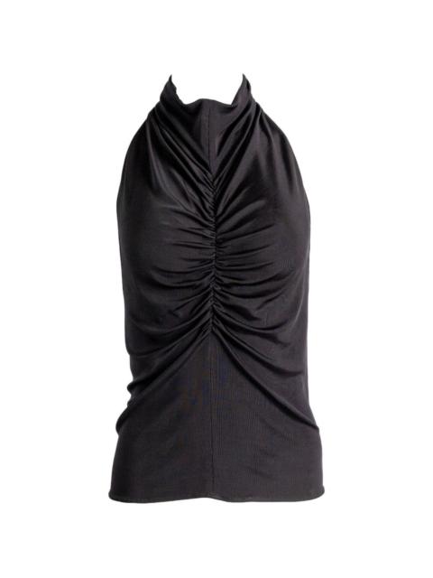 ATLEIN gathered halterneck tank top