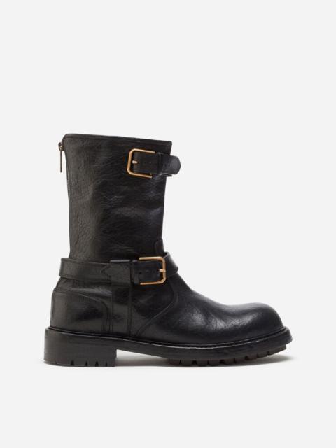 Dolce & Gabbana Horsehide biker boots