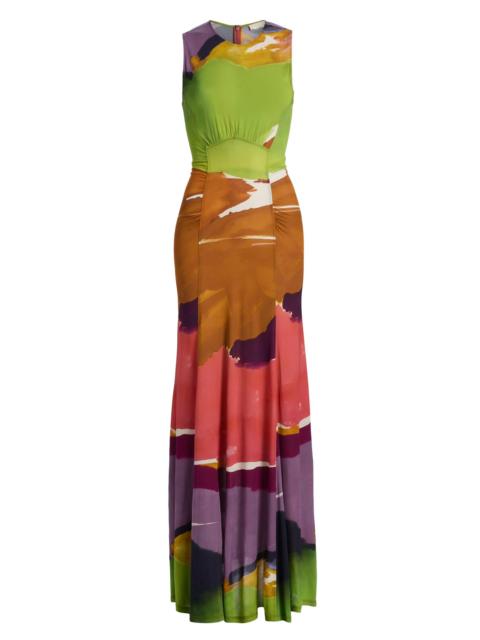 ULLA JOHNSON Women's Lana Printed Maxi Dress - Nature Abhors A Vacuum