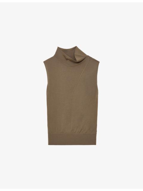 REISS Honey Sleeveless Wool Top