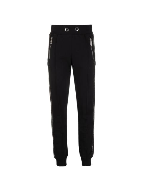 crystal stripe track trousers