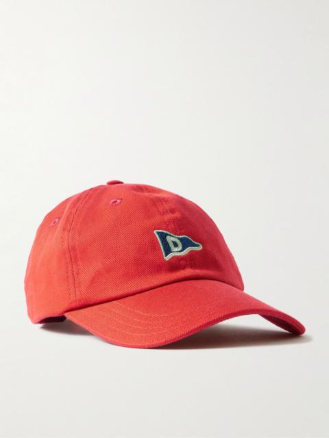 Drake's + HIM Embroidered Cotton-Twill Baseball Cap Red