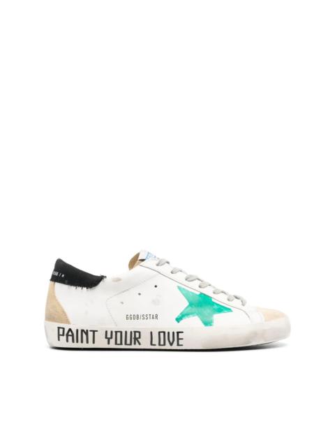 Super-Star distressed leather sneakers