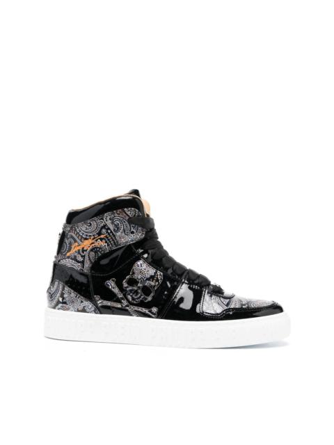 PHILIPP PLEIN Paisley high-top sneakers