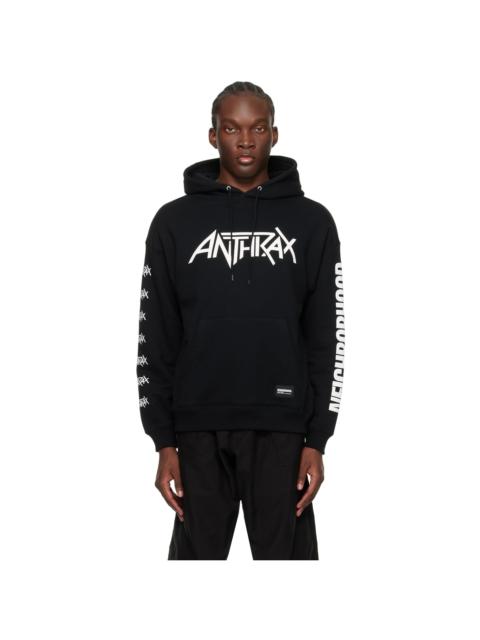 NEIGHBORHOOD x Anthrax 로고 인쇄 후드