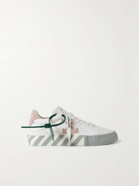 Off-White Low Vulcanized suede-trimmed canvas sneakers