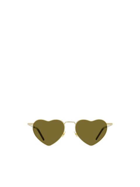 SAINT LAURENT Loulou heart-frame sunglasses