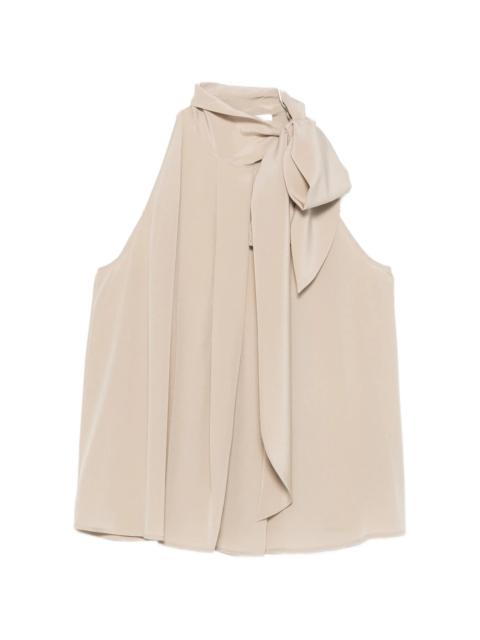 Max Mara Max Mara Fune Tie-neck Pleated Blouse