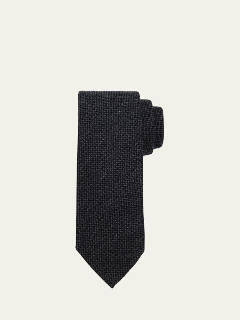 Men's Textured Wool and Silk Tie