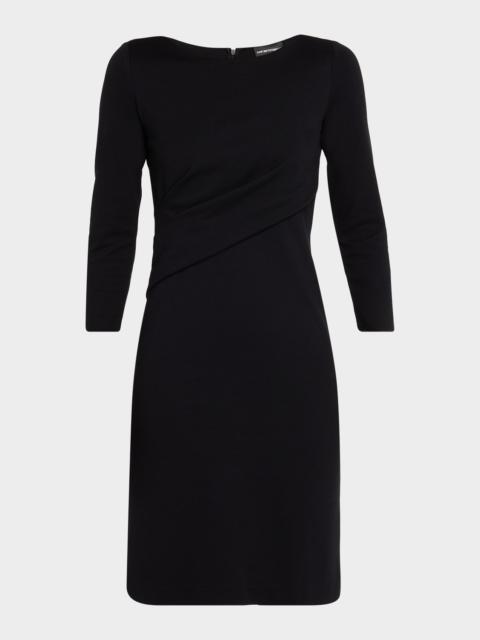 EMPORIO ARMANI Ruched 3/4-Sleeve Dress