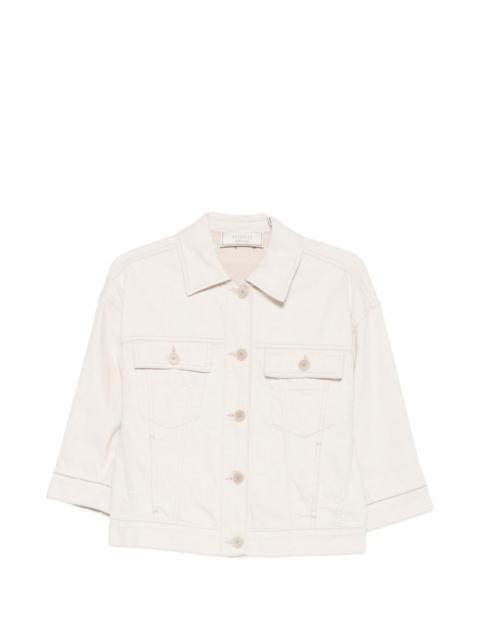 PESERICO contrast-stitched denim jacket