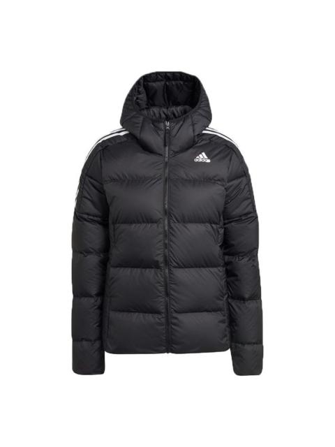 (WMNS) adidas Essentials Midweight Down Hooded Jacket 'Black' GT9175