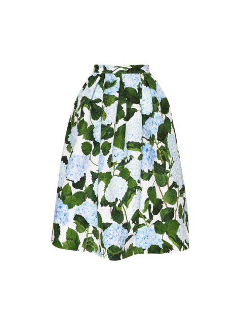 HYDRANGEA FAILLE MIDI SKIRT