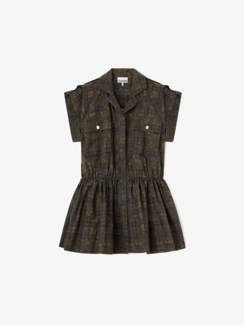 GANNI DRESS IN PRINTED COTTON