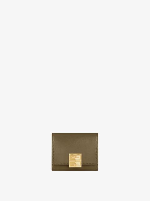 Givenchy 4G TRIFOLD WALLET IN GRAINED LEATHER