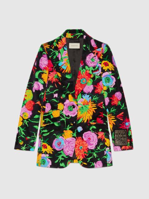 GUCCI★素敵！KEN SCOTT FLORAL VELVET BLAZER JACKET GUCCI x Ken Scott Floral Print Velvet Blazer | runwaycatalog