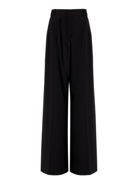 Another Tomorrow Stretch-Wool Pants black