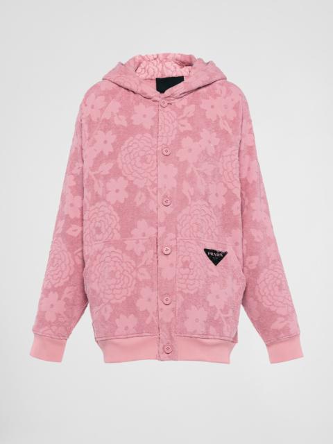 Prada Jacquard terrycloth hoodie