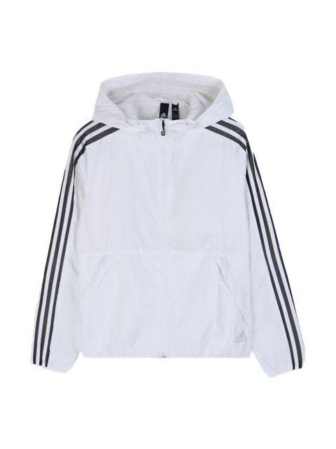 adidas (WMNS) adidas Plaid 아플리케 windtight 까마귀 재킷 외투 백색 EH3901