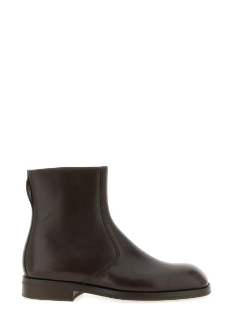 Lemaire Lemaire Leather Ankle Boots with Side Zip