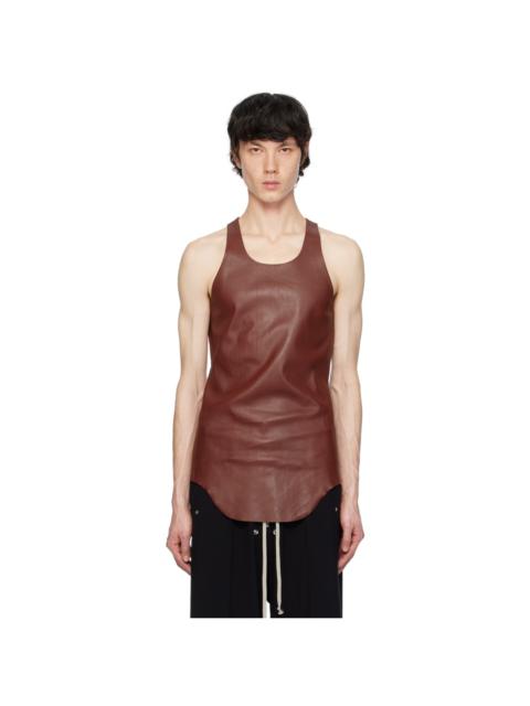 Rick Owens Brown Scoop Neck Tank Top