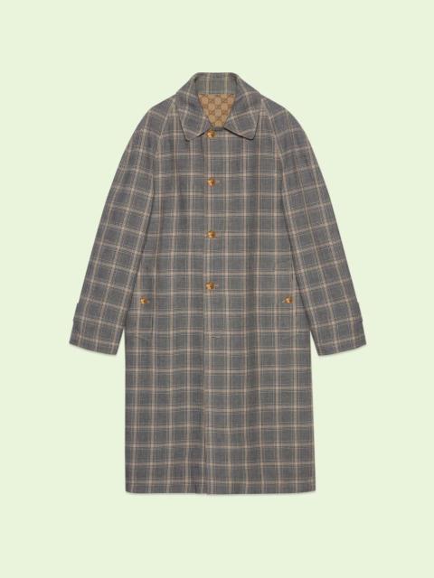 GUCCI Reversible GG canvas long coat
