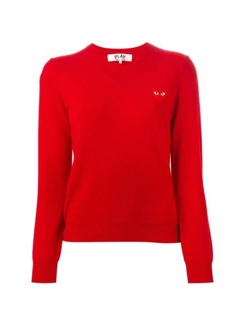 Comme des Garçons PLAY embroidered heart sweater