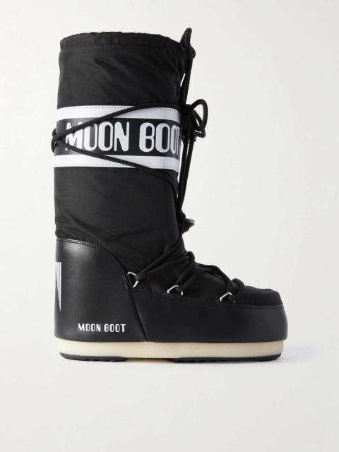 MOON BOOT Icon shell and faux leather snow boots