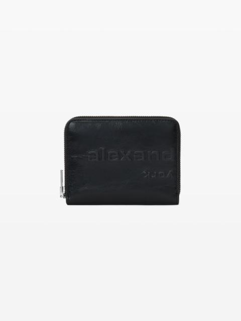 Alexander Wang compact  wallet in crackle patent leather