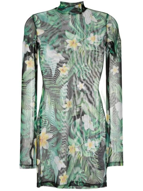 PHILIPP PLEIN graphic-print long-sleeve mini dress