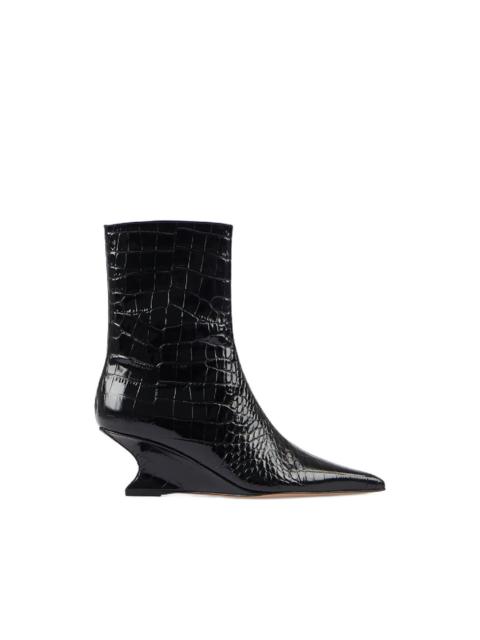 PARIS TEXAS Nina crocodile-effect pointed boots