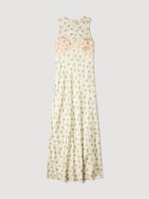 Sandro FLOWER PRINT MAXI DRESS