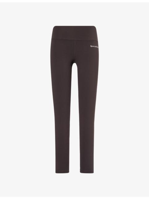 Sporty & Rich Serif-Logo Workout Leggings