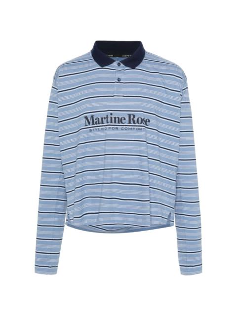 Martine Rose striped cotton polo shirt