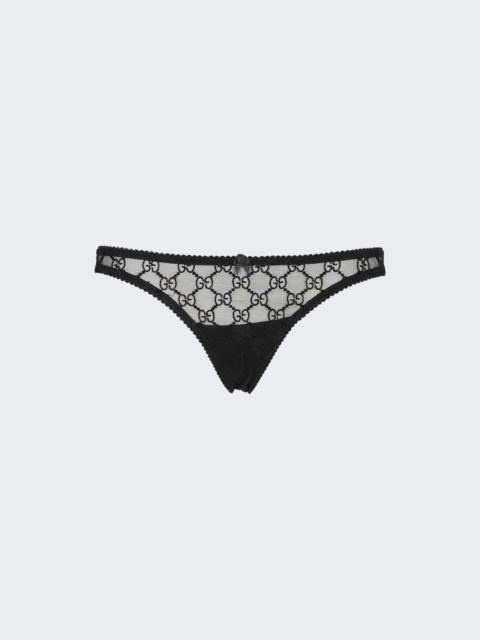 Gucci Sheer Logo Panty Black 