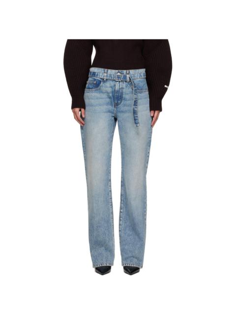 GRLFRND Blue Adriana Jeans | REVERSIBLE
