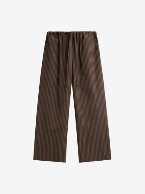 The Frankie Shop Seia Cotton Drawstring Pants - Burgundy Stripe