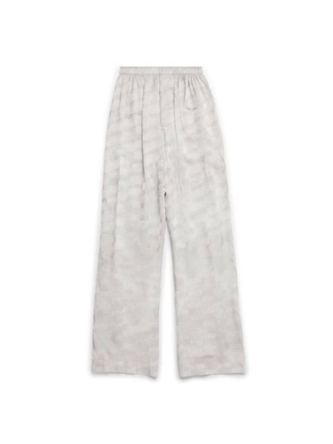 BALENCIAGA Women's Bb Monogram Pyjama Pants in Light Grey