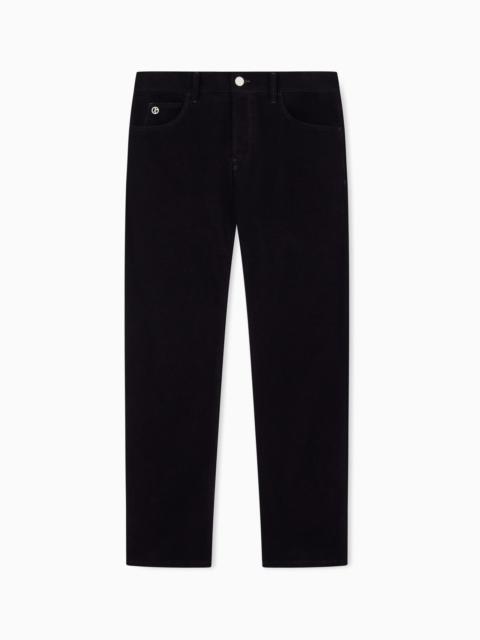 GIORGIO ARMANI FIVE-POCKET CORDUROY TROUSERS IN A CASHMERE BLEND