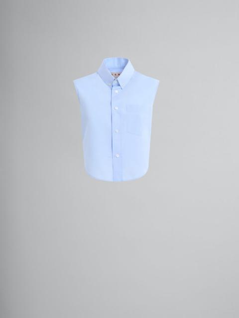 Marni BLUE ORGANIC POPLIN CROPPED SHIRT