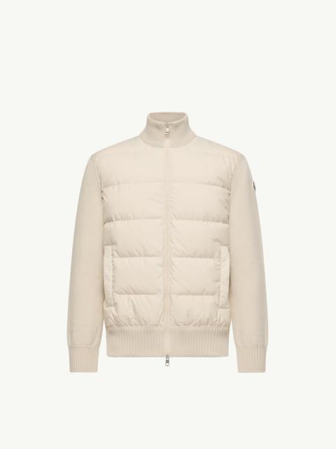 Padded Wool Zip-Up Cardigan