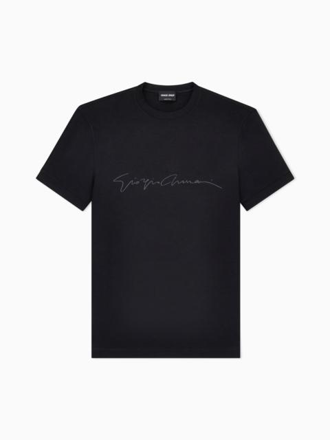 GIORGIO ARMANI STRETCH BAMBOO-VISCOSE JERSEY T-SHIRT