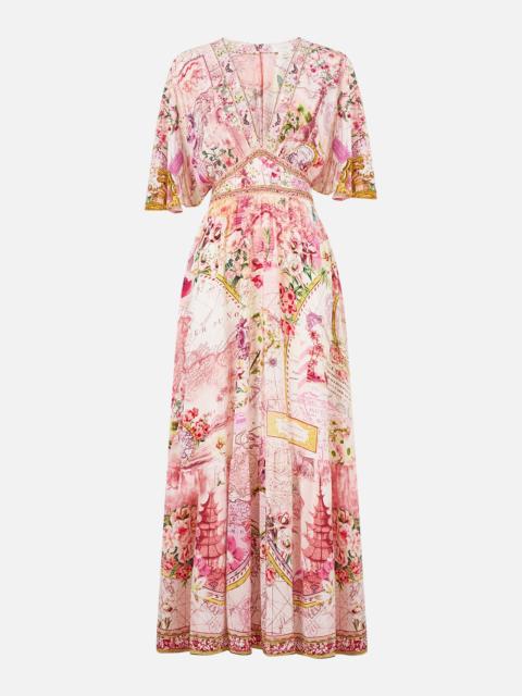CAMILLA WAISTED DRESS WITH HEM RUFFLE JOURNAL DE VOYAGE