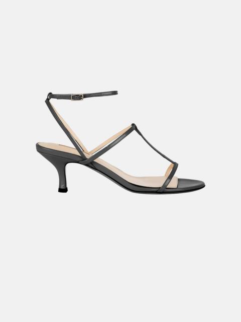EMILIA WICKSTEAD Novie Kitten Heel Shoes In Black Leather
