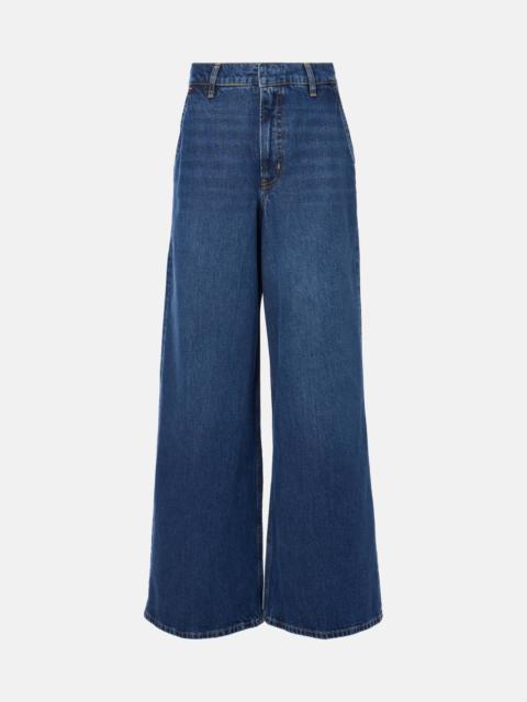 High-rise wide-leg jeans