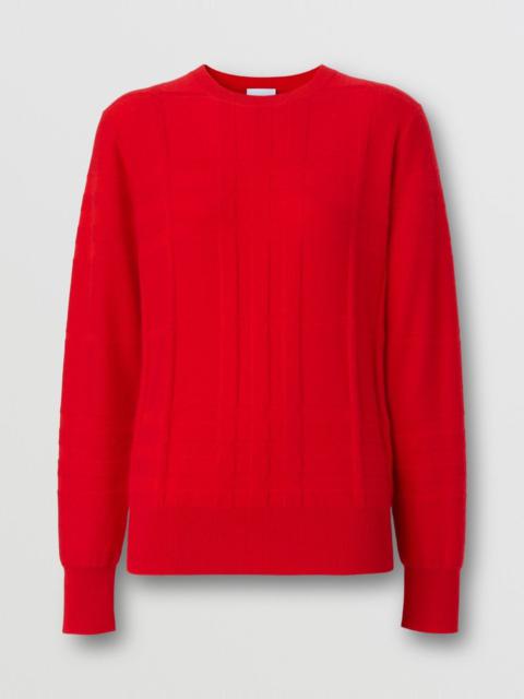 Burberry Knitted Check Cashmere Sweater